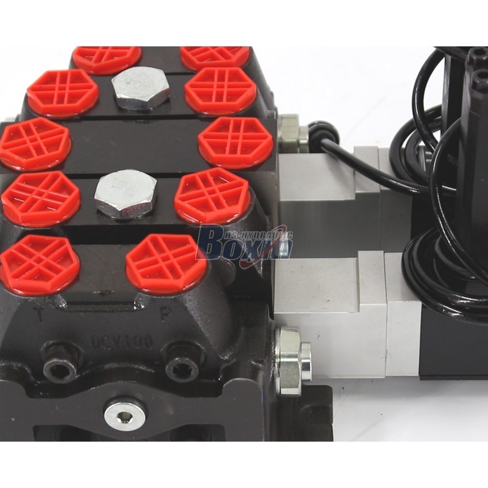 Customized DCV100 Electric Motor 2 Spool Valve OEM and ODM Service detail image